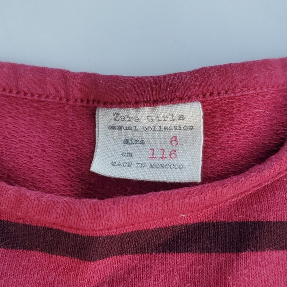 3 for $10 Stylish Fall Zara Stripe Thick knit Top size 6 - Picture 3 of 3